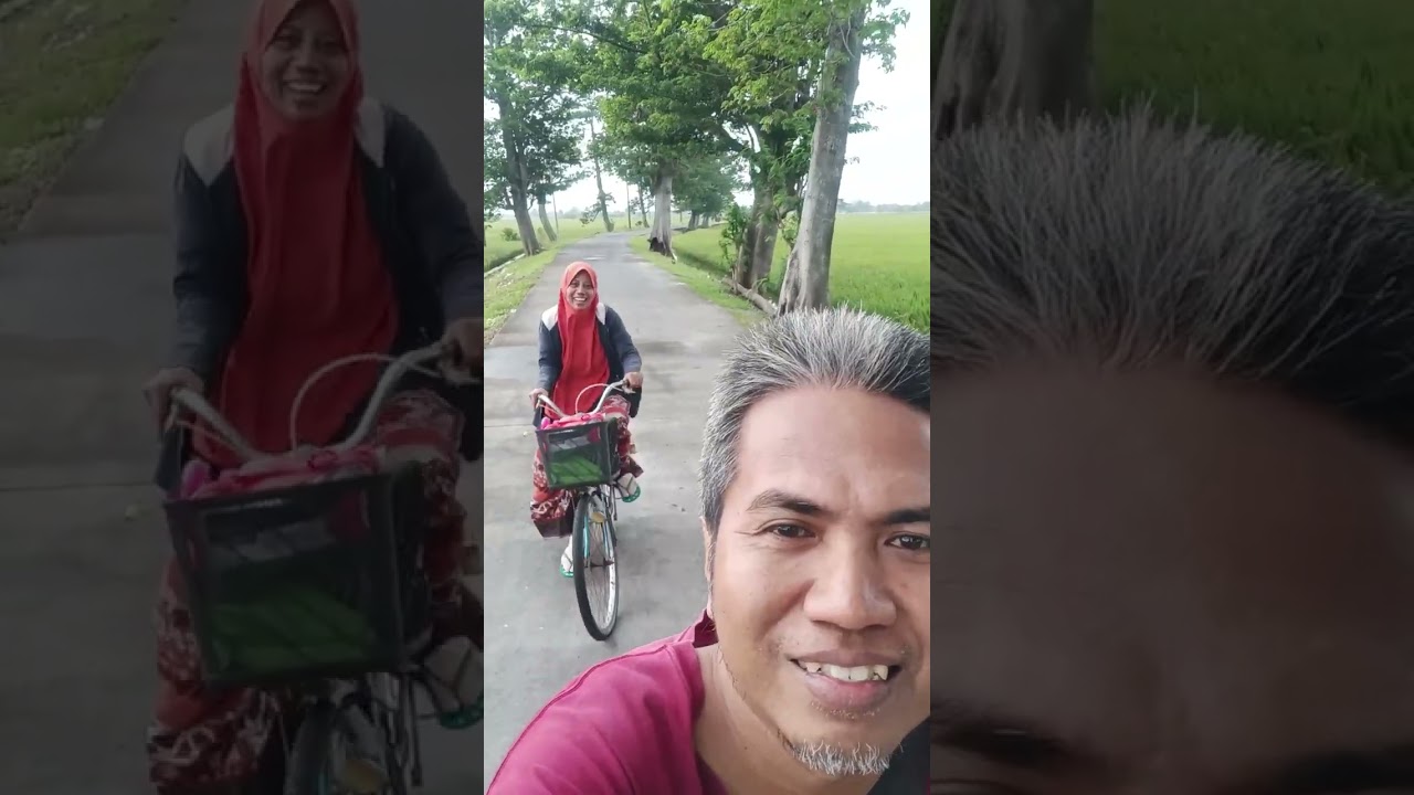 Nyepeda ke Persawahan desa karang rowo dan sekitarnya yang habis terkena banjir