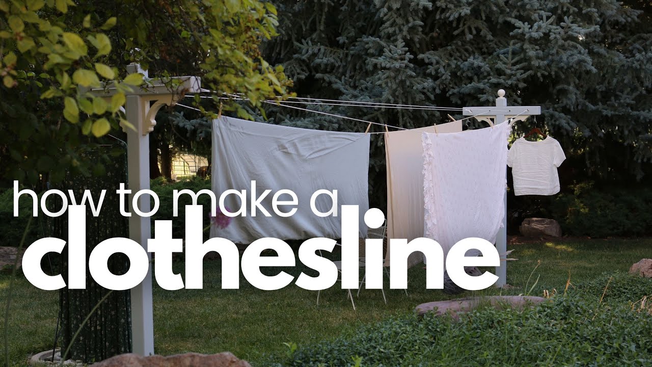 How to Make an Outdoor Clothesline | Super Easy Tutorial