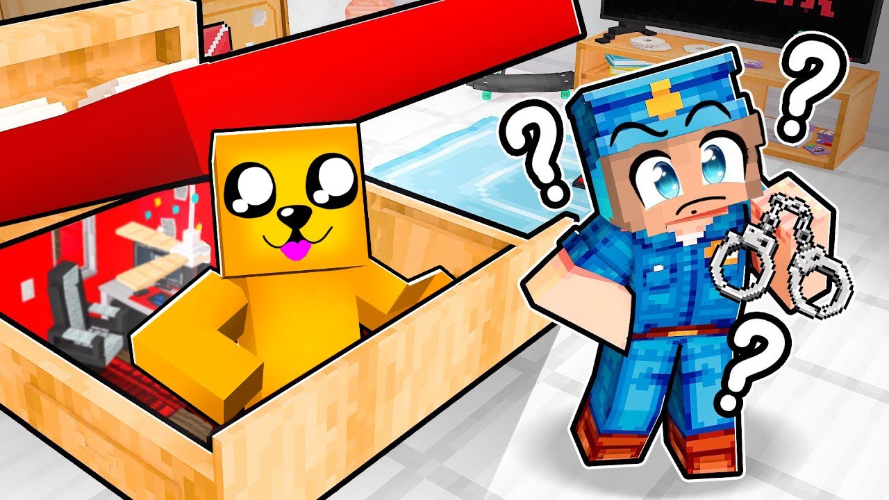 POSTAVIL Jsem TAJNOU GAMING M&Iacute;STNOST Abych UTEKL Před POLICI&Iacute; v MINECRAFTU!🎮👮&zwj;♀️