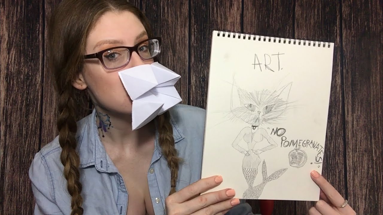 ASMR LYING ART TEACHER RP | Teaching Pencil Sketching & Origami | NO POMEGRANATES