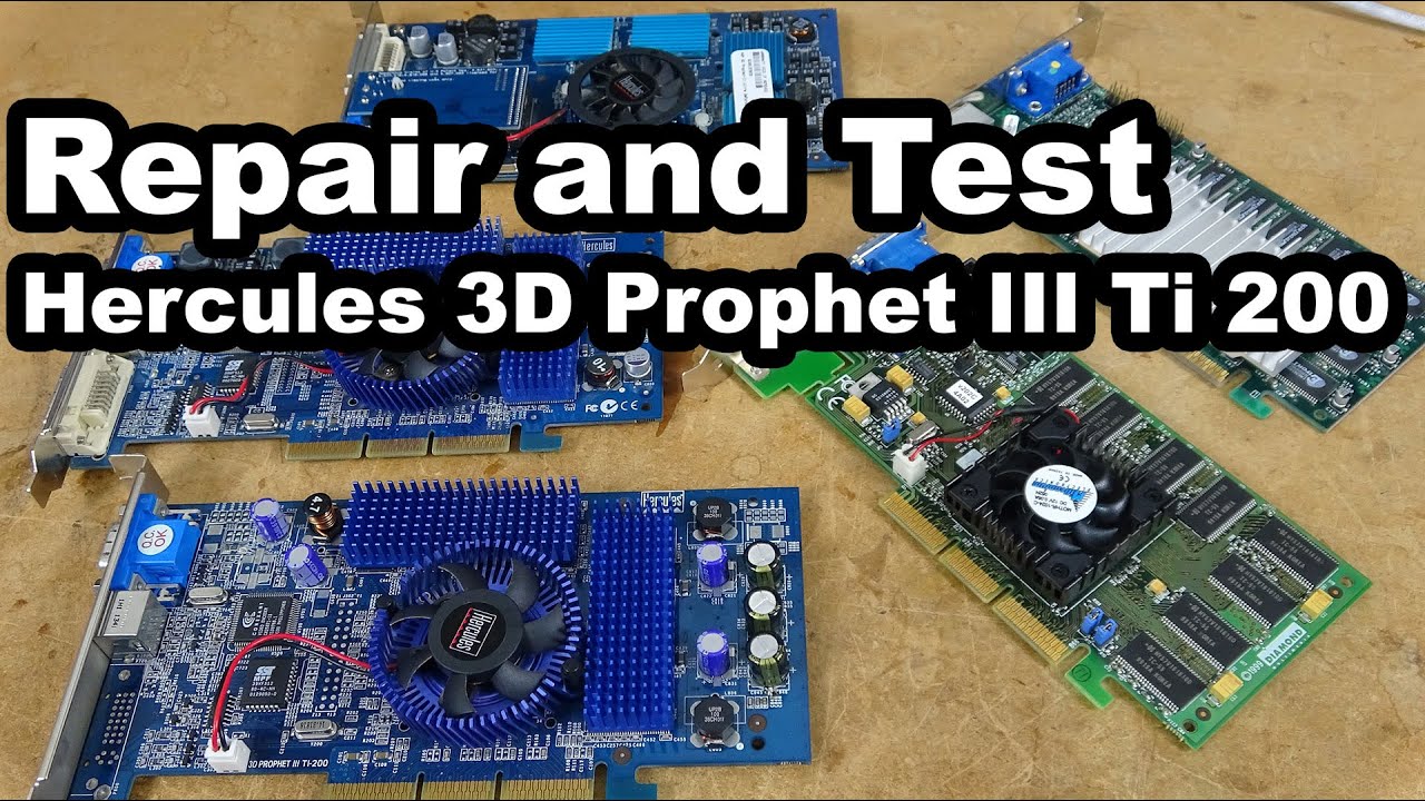 Vintage AGP Video Card Repair and Performance Tests