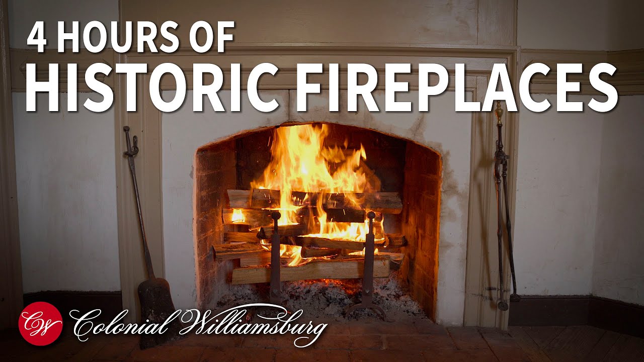 Colonial Williamsburg Fireplaces 🔥 4 Hours of Historic Ambience & Music