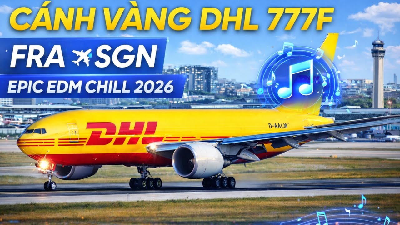 EDM Rimex 2026 | DHL Boeing 777F – Night Cargo Flight #FRAtoSGN #NightFlight #EpicChill #EDMRemix 
