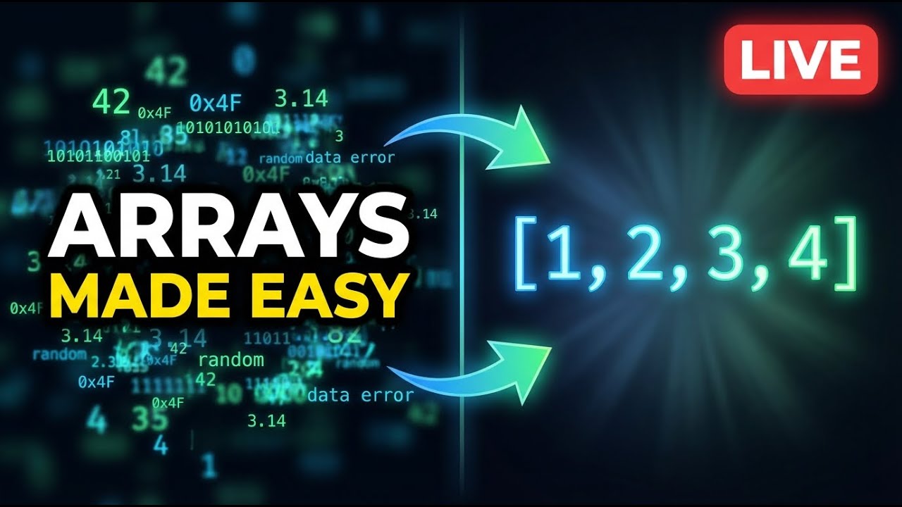 JavaScript Arrays Live 🔴 | Learn Arrays Step-by-Step (Hindi)