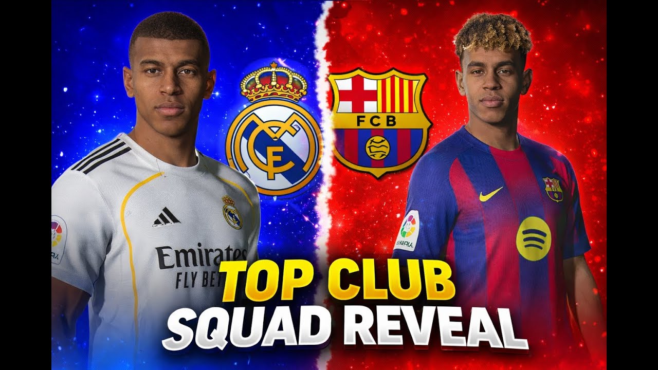 Real Madrid and Barcelona Squad Reveal PES 2017 PATCH 2025