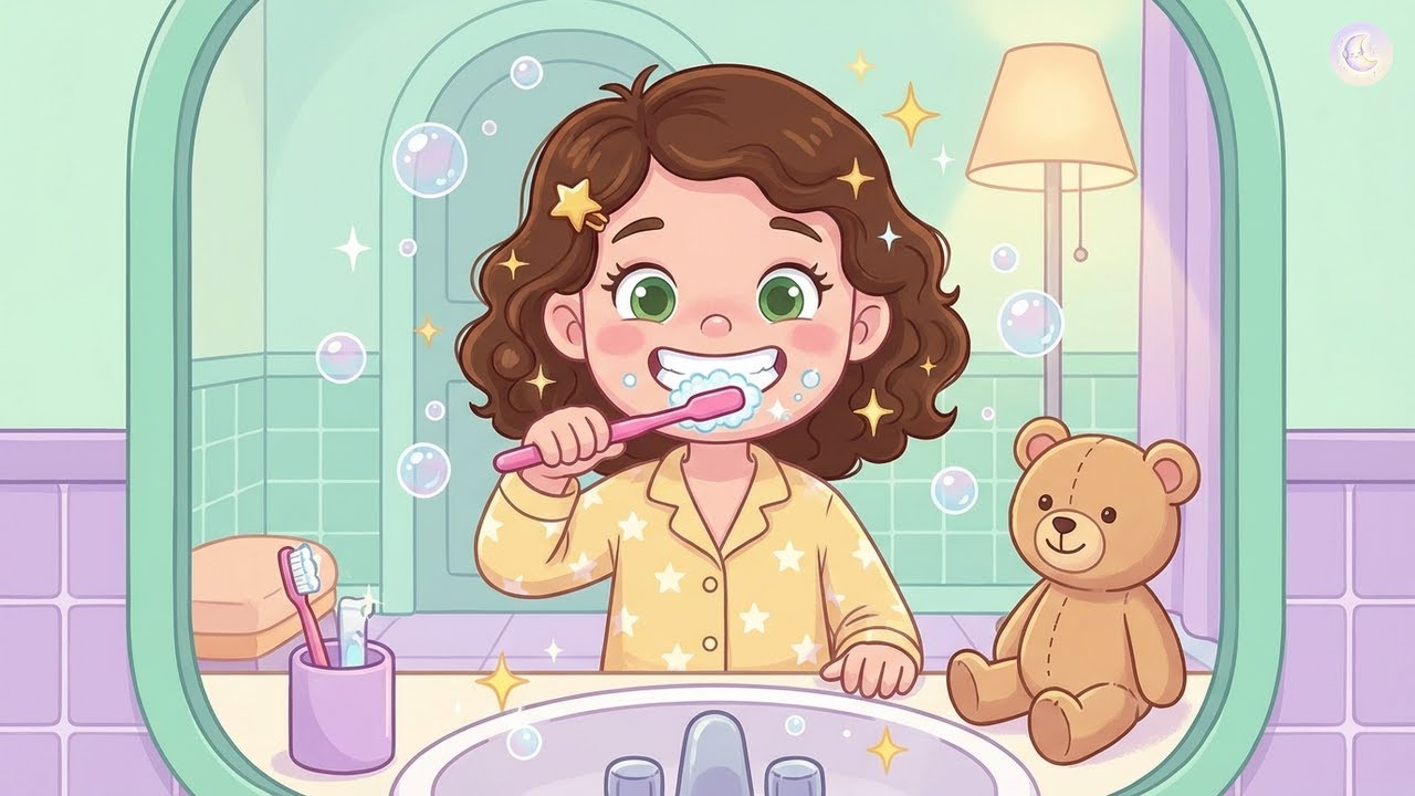 Brush Brush Brush 🪥 Toothbrushing Song for Kids | Healthy Habits | Dreamlet Music