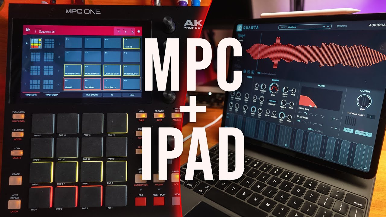 MPC One sampling an iPad. Making a beat.