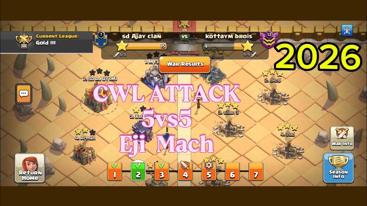 (CWL 5vs5 ATTACK BESS )🤬😡 Easy Triples Every war ?! CWL ATTACK (CLASH OF CLAN) #viral #videos #games