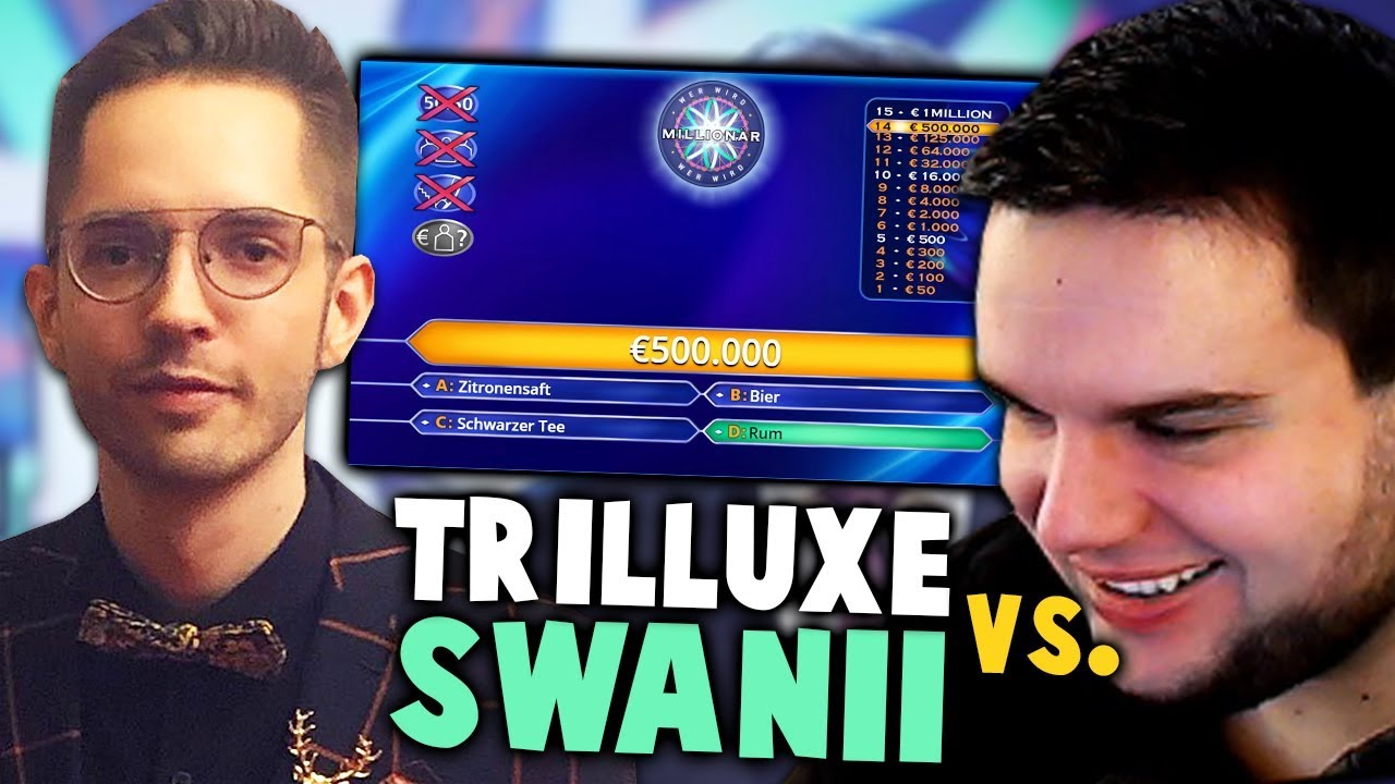 Wer weiß mehr? 🤓 WER WIRD MILLIONÄR 1vs1 - TrilluXe gegen Swanii