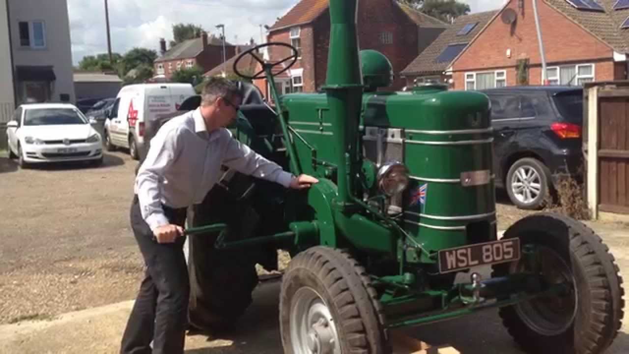 1953 Series 3A Field Marshall Tractor - Starting on the Handle