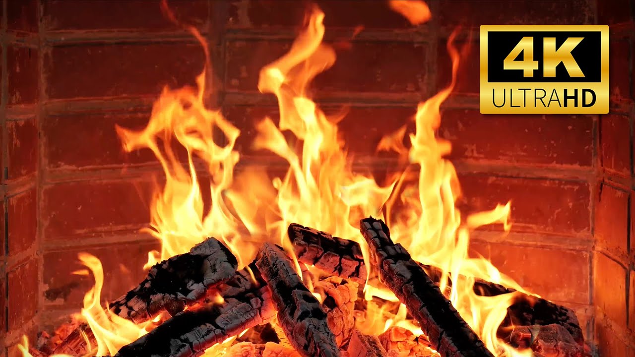 🔥 4K UHD Fireplace Tranquility: Burning Logs & Soothing Fire Sounds (NO MUSIC) for Sleep