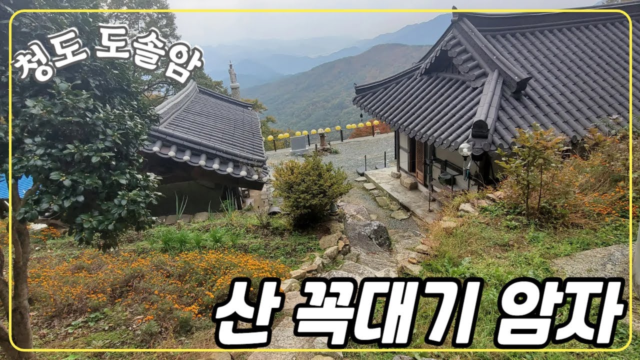 [청도-도솔암]모노레일 타고 올라가는 산 꼭대기 암자/가을에 꼭 가봐야할 사찰/ 적천사 은행나무가 보인다/ (맛집추천-청보리 보릿고개)