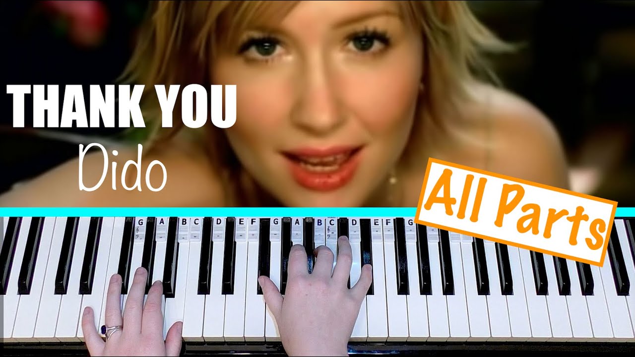 THANK YOU - Dido / Stan - Eminem Piano Tutorial [chords accompaniment]