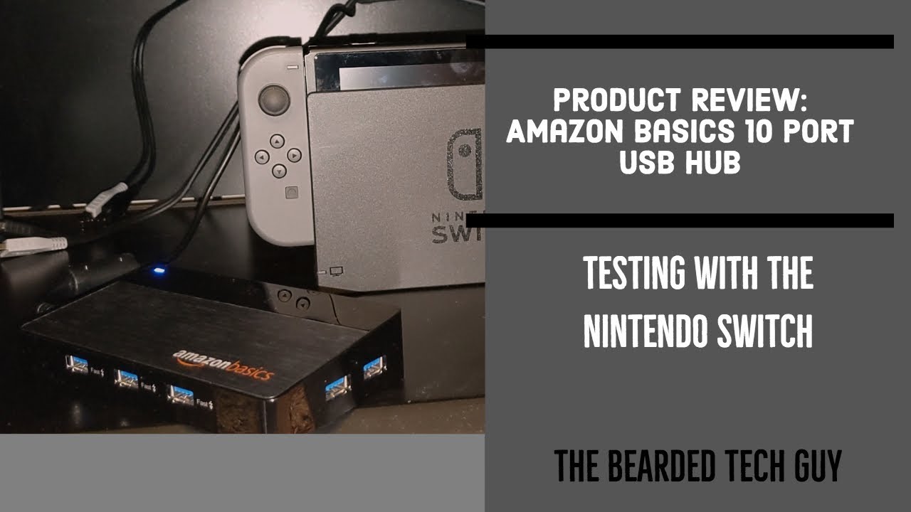 Amazon Basics 10 Port USB 3.0 Hub - Unboxing, Review, & Testing with Nintendo Switch
