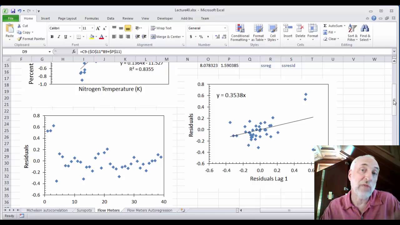 Lecture40 (Data2Decision) Time Series Autocorrelation in Excel and R