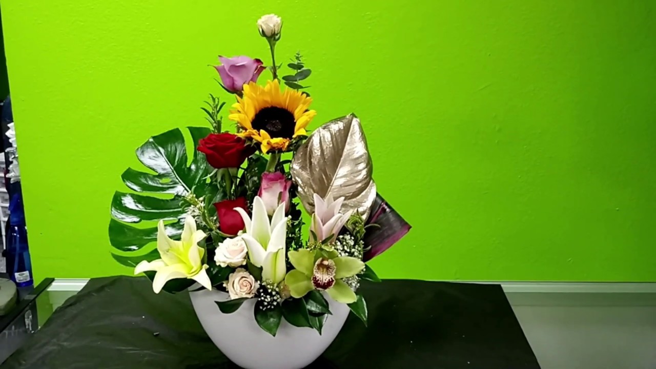 Clases de floristeria para principiantes | Clase de floristeria para principiantes un arreglo floral