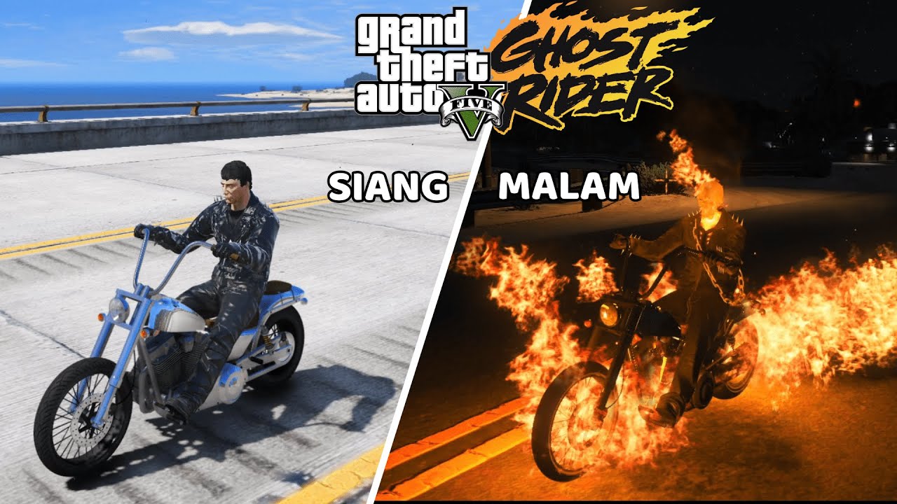 GHOST RIDER DI GTA 5 - GTA 5 MOD