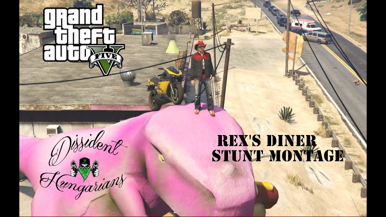 GTA 5 Online  :Rex's Diner Stunt Montage