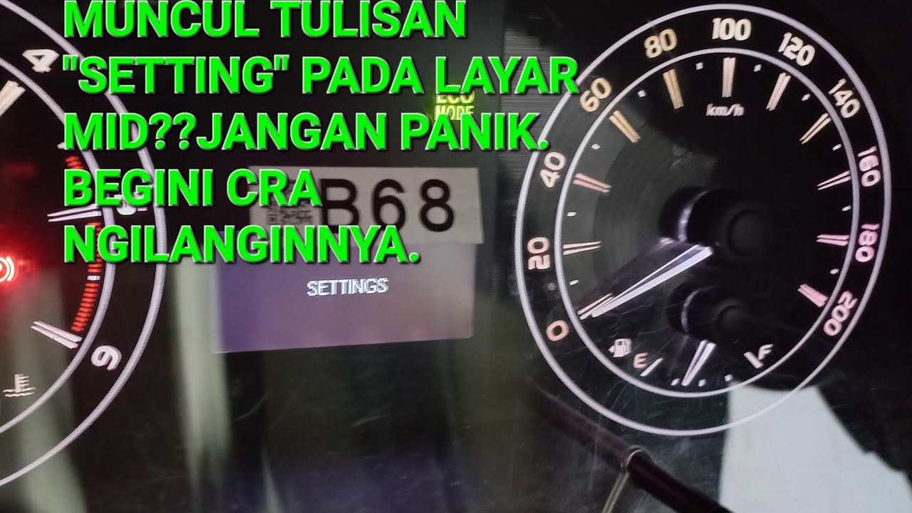 MUNCUL TULISAN SETTING PADA DISPLAY SPEEDO MOBIL INNOVA REBORN, RUBAH BAHASA DAN RUBAH KONSUMSI BBM.