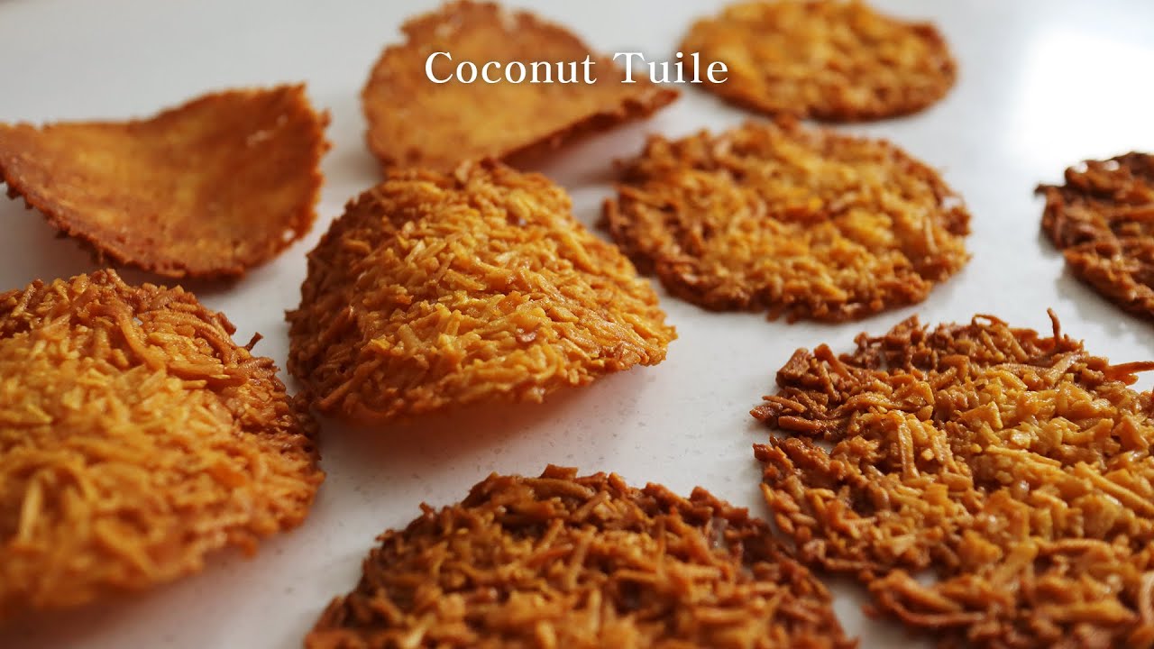 CC] 바삭한 식감이 살아있는 코코넛 튀일 만들기 ; Coconut Tuile Recipe | SweetMiMy