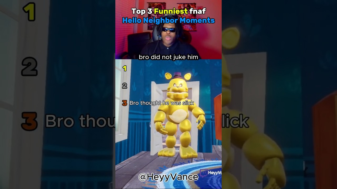 TOP 3 FUNNY HELLO NEIGHBOR FNAF CLIPS😂