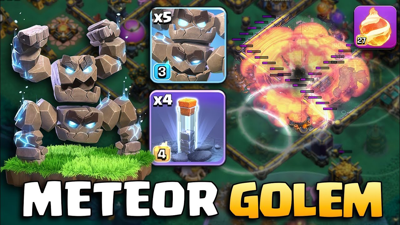 TH18 Fireball MASS METEOR GOLEM Attack!🔥