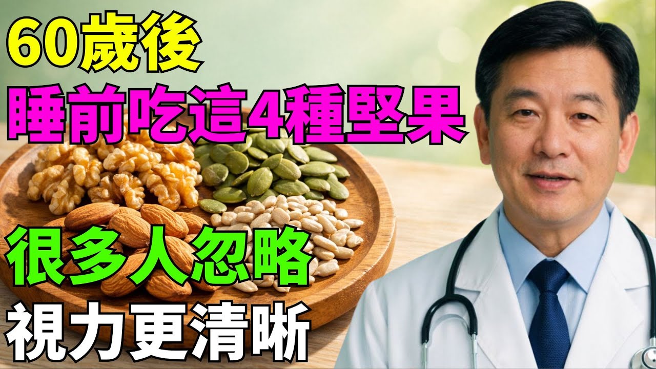 60歲後：睡前吃這4種堅果，有助自然維持清晰視力與眼睛健康