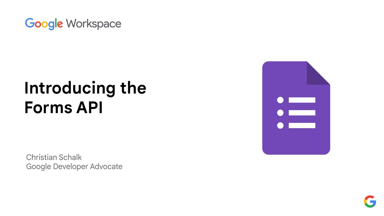 Introducing the Google Forms API