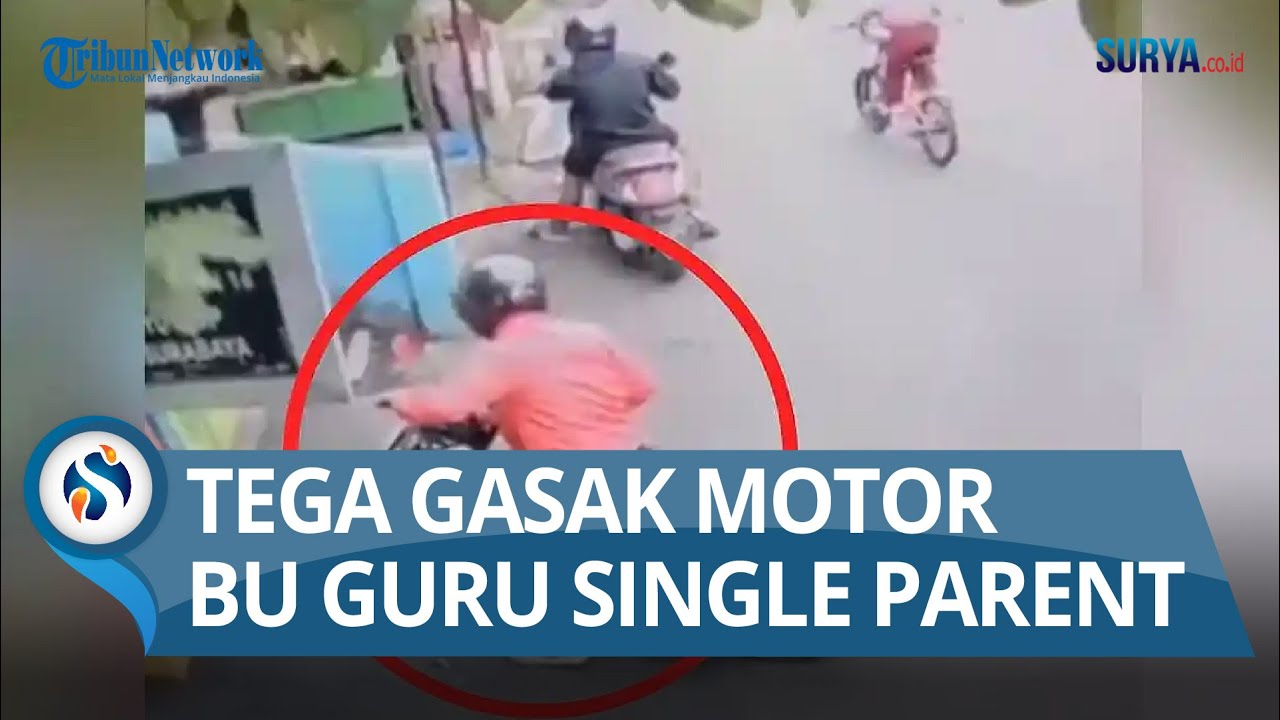 Maling di Surabaya Tega Gasak Motor Bu Guru Single Parent, Rekannya Galang Dana Bantu Korban