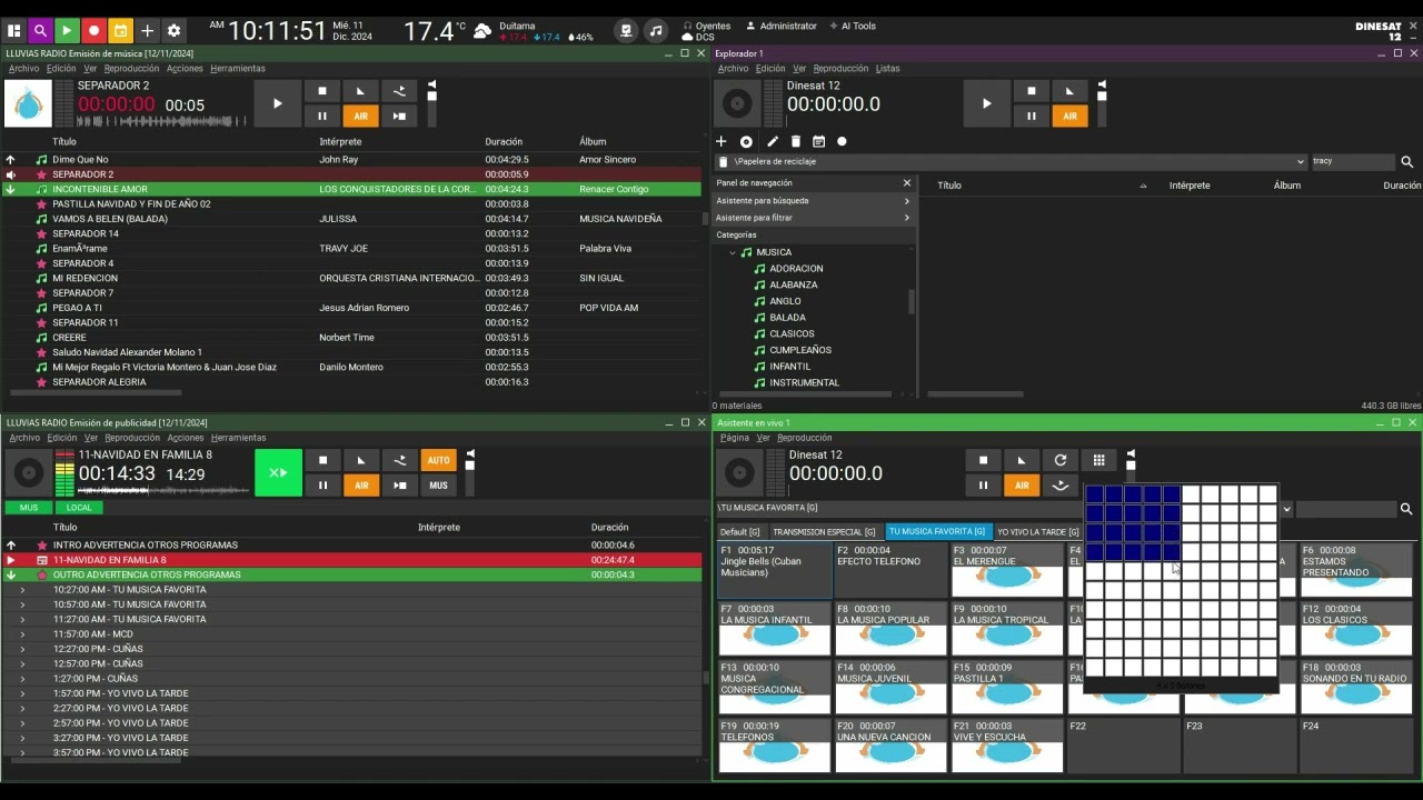 Dinesat 12: Asistente en Vivo y Lista en Vivo