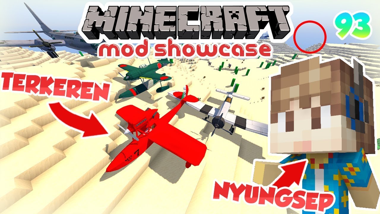 20 PESAWAT PERANG PALING CANGGIH DI MINECRAFT - MINECRAFT MOD SHOWCASE INDONESIA #93