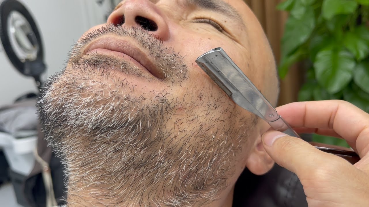 ASMR | FOR A GOOD SLEEP | SHAVING BEARDS AND DEAD SKIN FOR MAN 🧔 シェービングはよく眠れる 😮 면도는 숙면에 도움이 됩니다 396