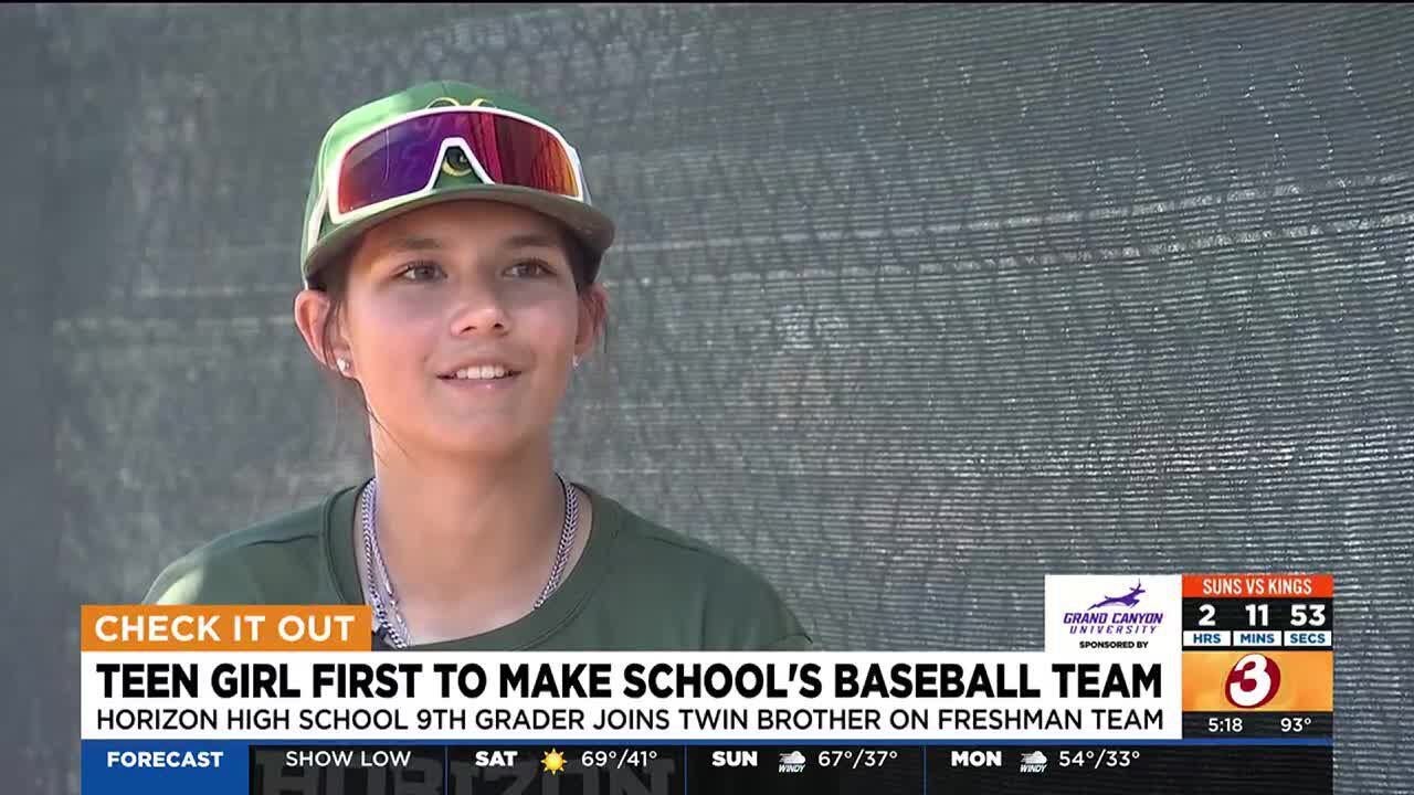 Phoenix teen is first girl baseball player at high school