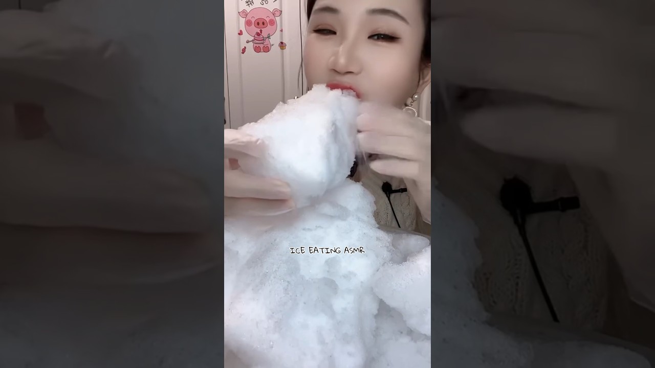 Big ice block asmr #iceeating #buzasmr #asmr #satisfying #gefrierfrost