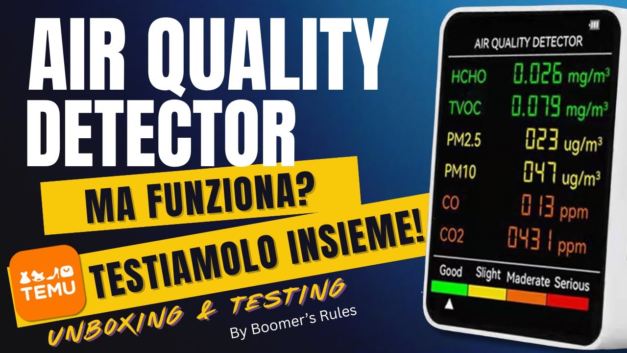 Rilevatore qualità dell'aria comprato su Temu. Funziona?  Inquino la mia aria per testarlo