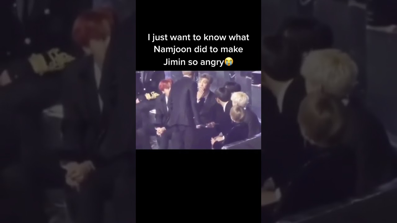 This is my first time seeing Jimin get angry🤧