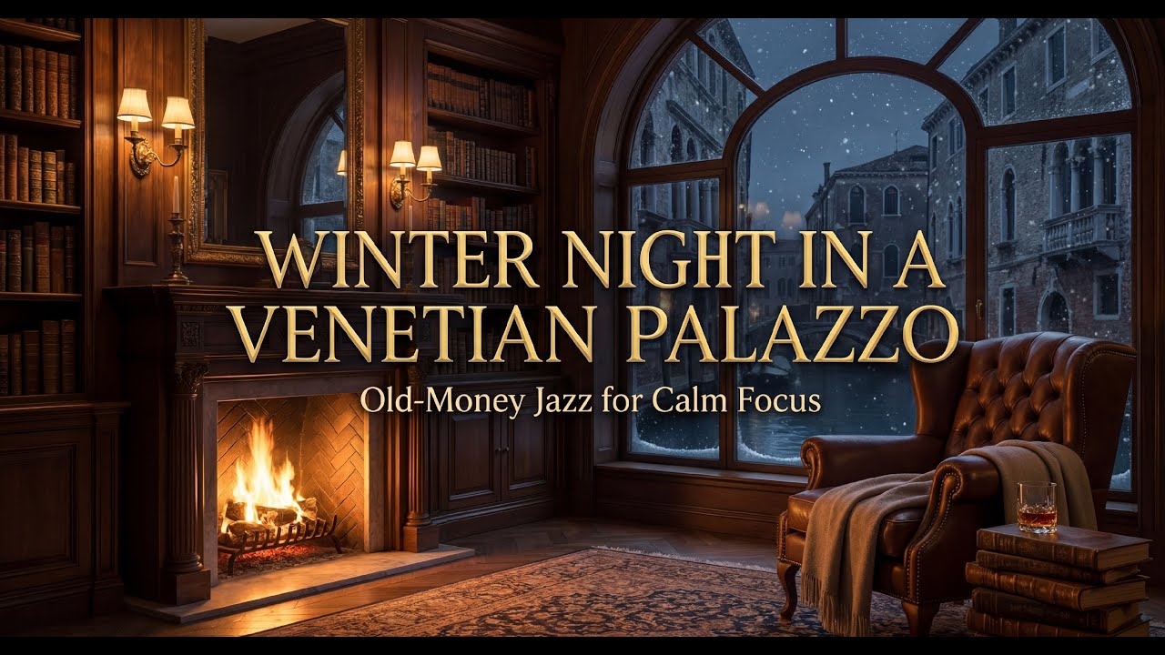 Winter Night in a Venetian Palazzo | Old-Money Jazz for Calm Focus