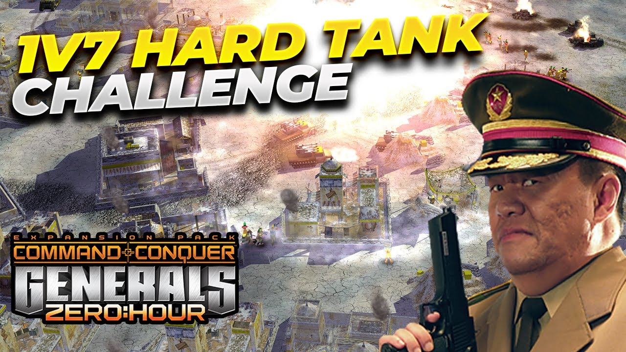 1 Stealth vs 7 Tank HARD AI's | Generals Zero Hour