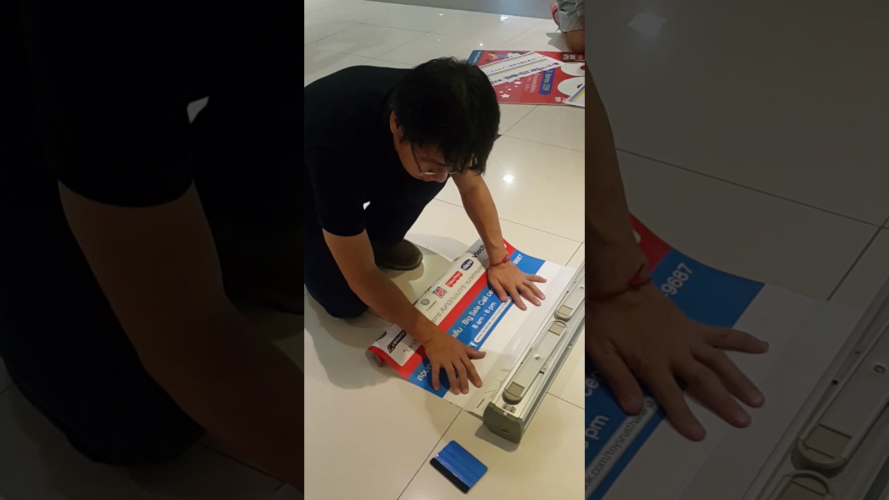 วิธีติดป้ายRollup by 4K Group