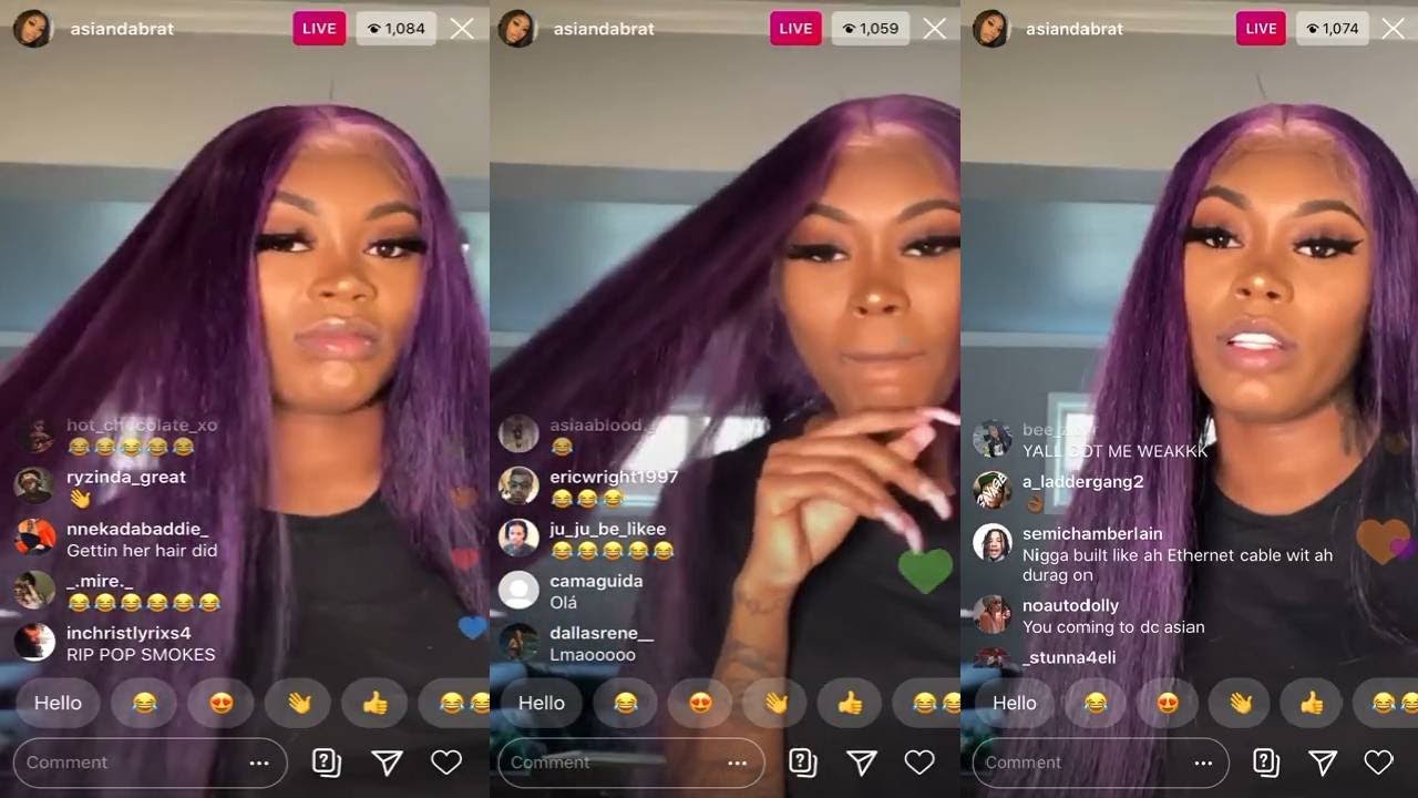 Asian Da Brat (Asian Doll) on Instagram Live | March 3rd, 2020