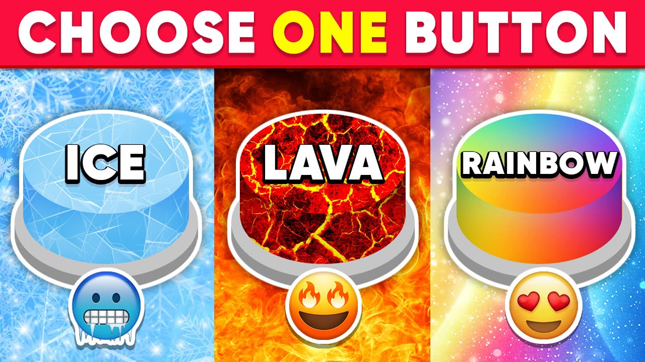 Choose One Button...! Ice, Lava or Rainbow Edition ❄🔥🌈 How Lucky Are You? | Bee Quiz