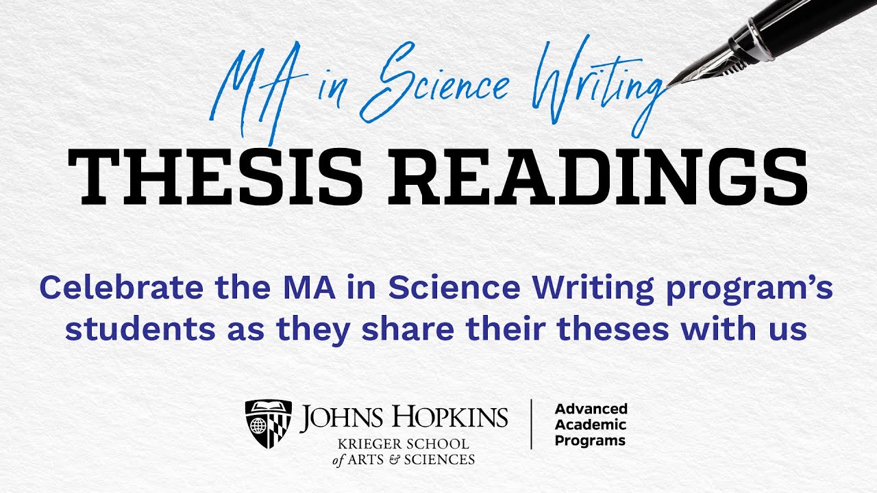 Fall 2025 MA in Science Writing Online Thesis Reading