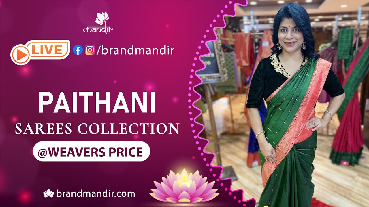 Paithani Sarees Collection | WhatsApp Number 733 733 7000 | Brand Mandir Sarees LIVE