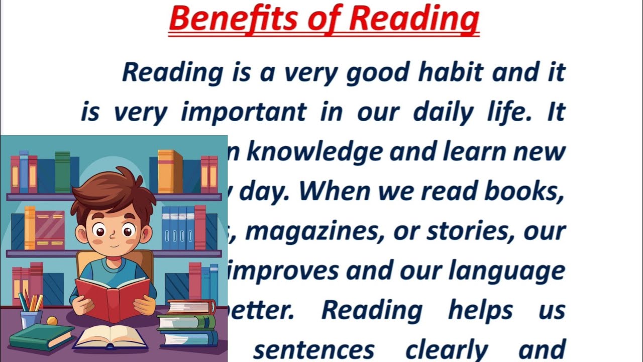 Benefits of reading । पढ़ने के फायदे । English reading makes easy । #viral #english #paragraph 📖📚