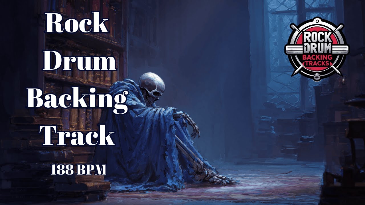 188 BPM Rock Drum Backing Track | Fast Punk Energy | Royalty Free Drum Track