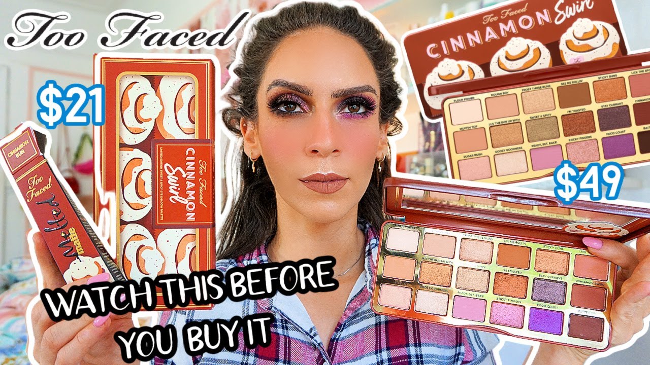 NEED IT?! TOO FACED CINNAMON SWIRL COLLECTION | COMPARISONS, 2 LOOKS & REVIEW