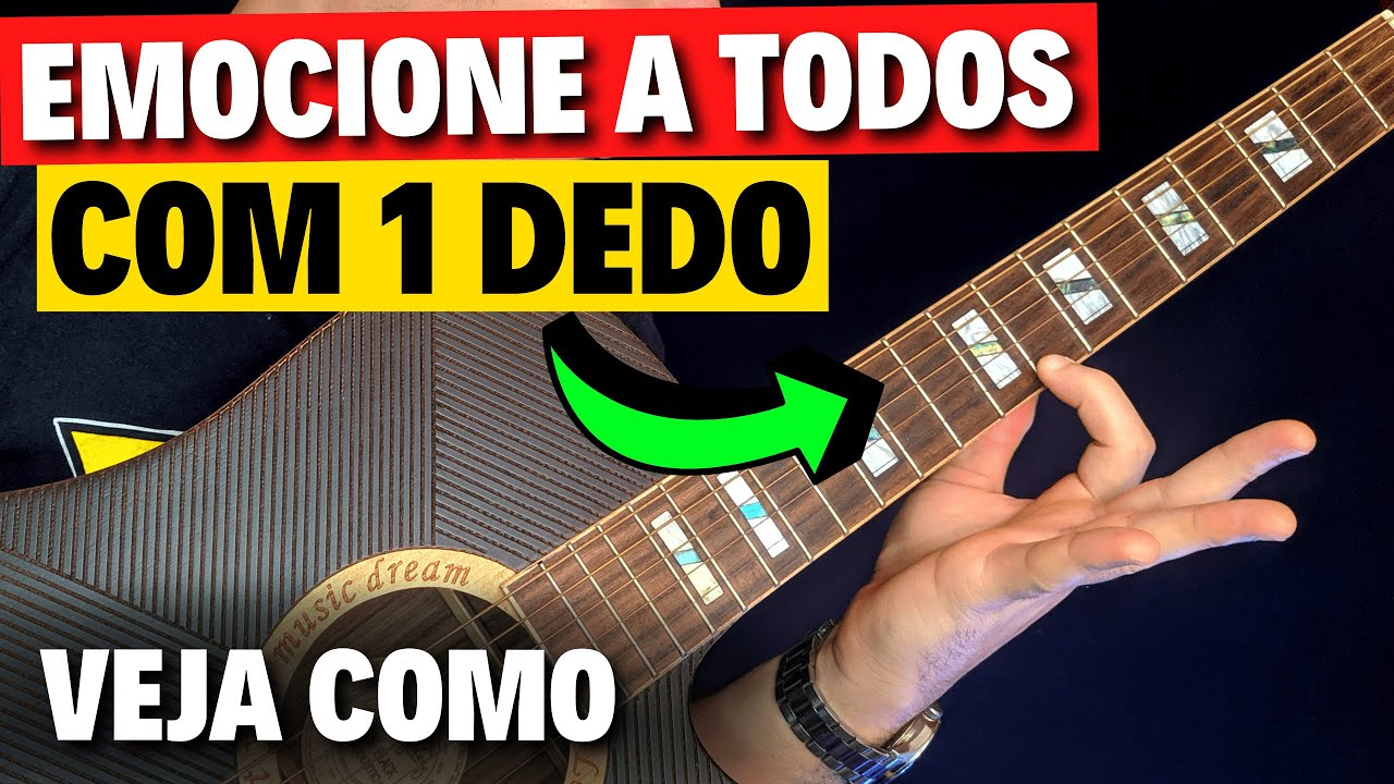 🎸Fundo musical lindo e relaxante com APENAS 1 DEDO - Arranjo dedilhado no violão