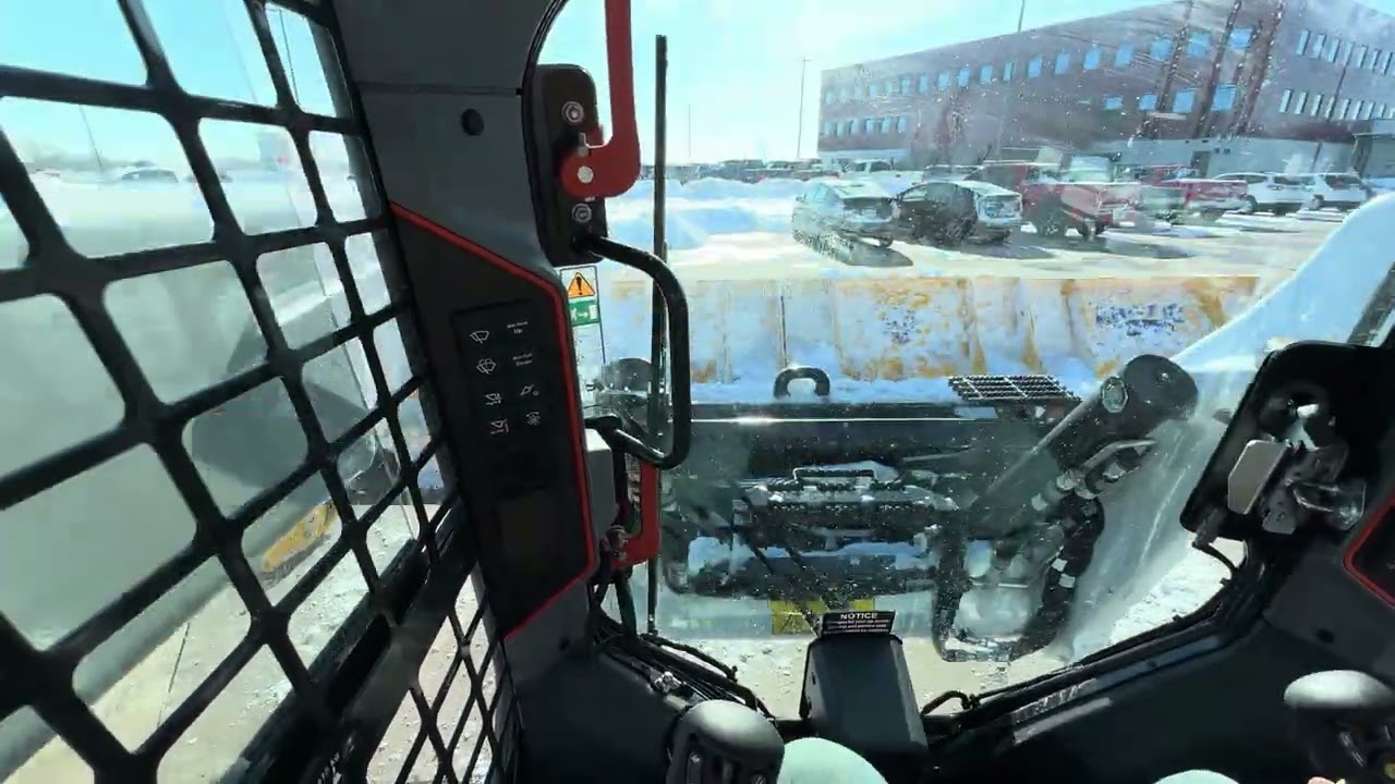 Bobcat S76 Skid Steer w/ 10’ ‘Arctic’ Snow and Ice Pusher Snow Removal Part 1 (1-9-2024)
