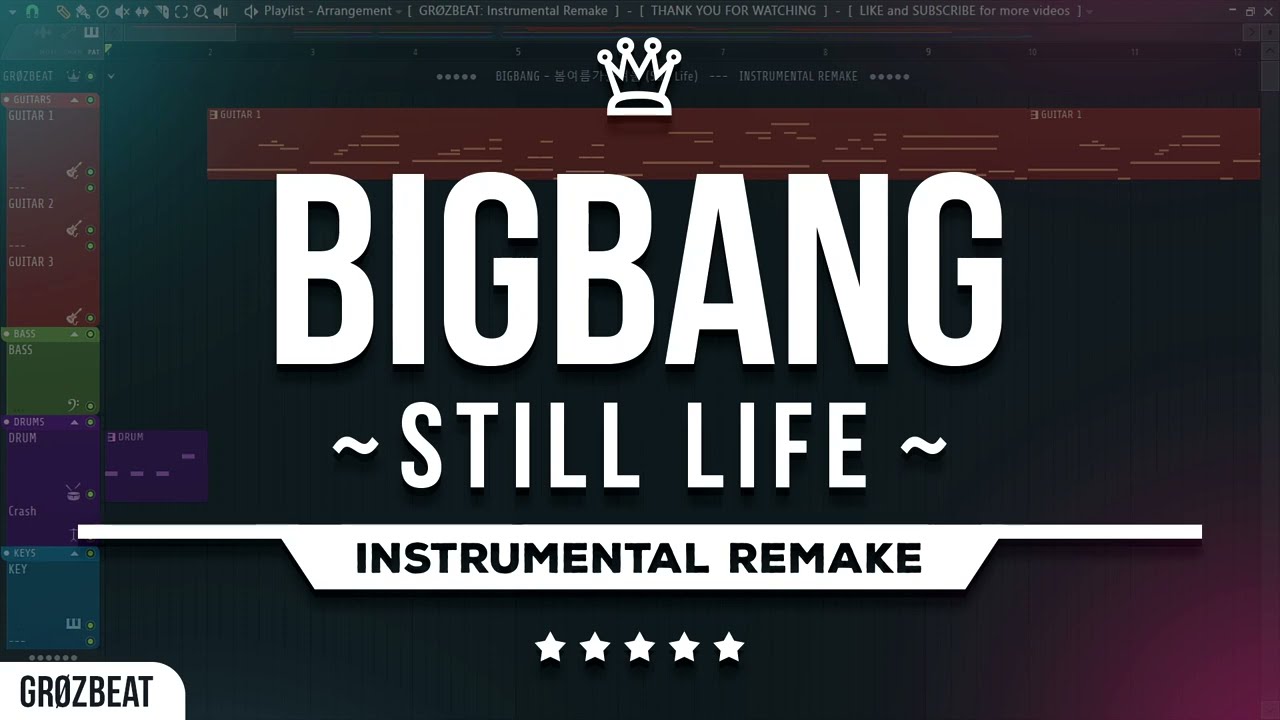 👑 BIGBANG - '봄여름가을겨울 (Still Life)'  ---  Instrumental Remake + Lyric [CC] 🎸💯🔥