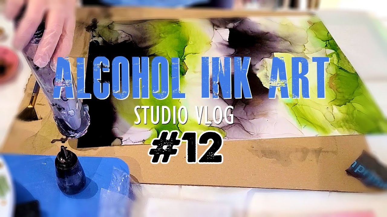 Studio VLOG #12 | Alcohol Ink Art and an Epoxy Resin Cake Stand